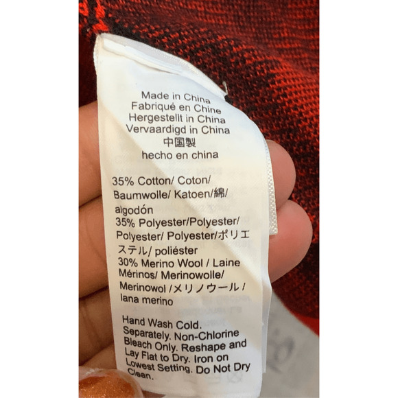 J. Crew Sweater Jacket Plaid Red Black - Picture 10 of 13